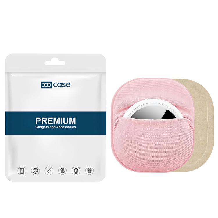 Housse de protection XDcase en tissu élastique, conception avec porte-cartes adhésif au dos, pour AirTag 2ème génération / 1ère génération