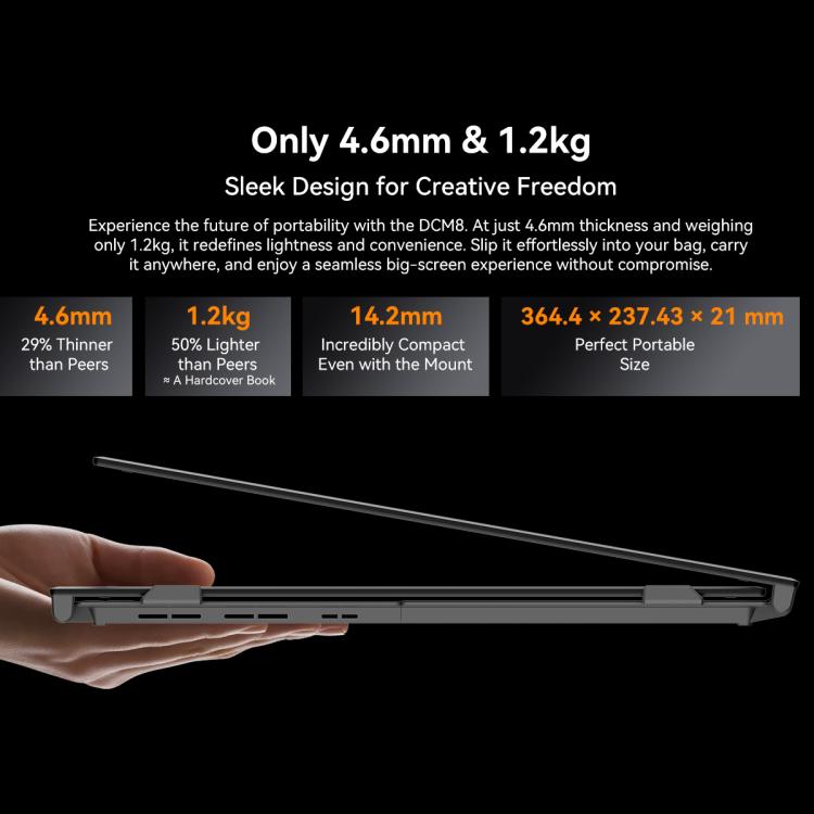 Moniteurs LCD portables à double affichage Blackview DCM8 15,3 pouces avec support, DCM8