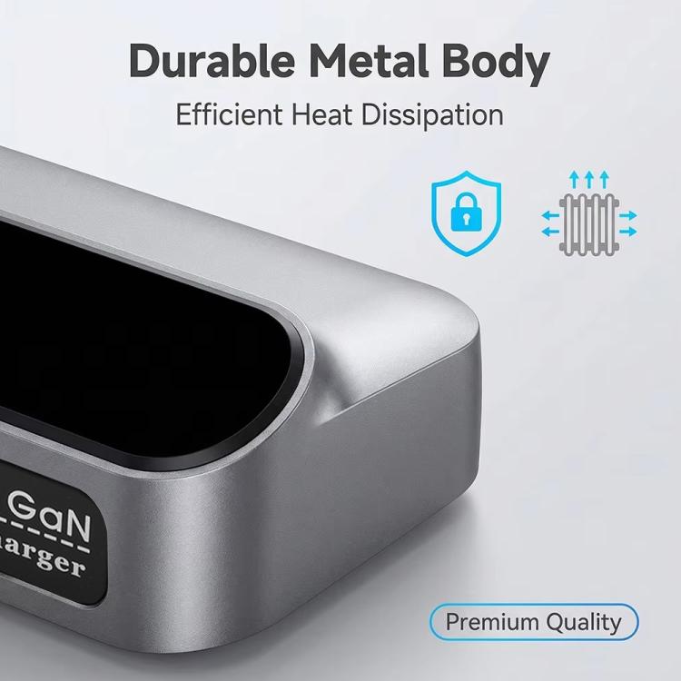 YMX-LCD405W 405W 3 ports Type-C et 2 ports USB GaN Chargeur multifonction intelligent avec écran numérique, prise australienne, prise européenne, prise britannique, prise américaine