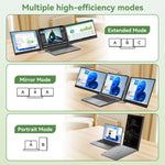 Moniteur d'extension portable à double écran Blackview DCM8 Pro 15,3 pouces pour ordinateurs portables 14-17,3 pouces