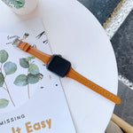 Bracelet de rechange en cuir véritable double face, pour Apple Watch Series 7 41 mm / et 6 et SE et 5 et 4 40 mm, pour Apple Watch Series 7 45 mm / et 6 et SE et 5 et 4 44 mm