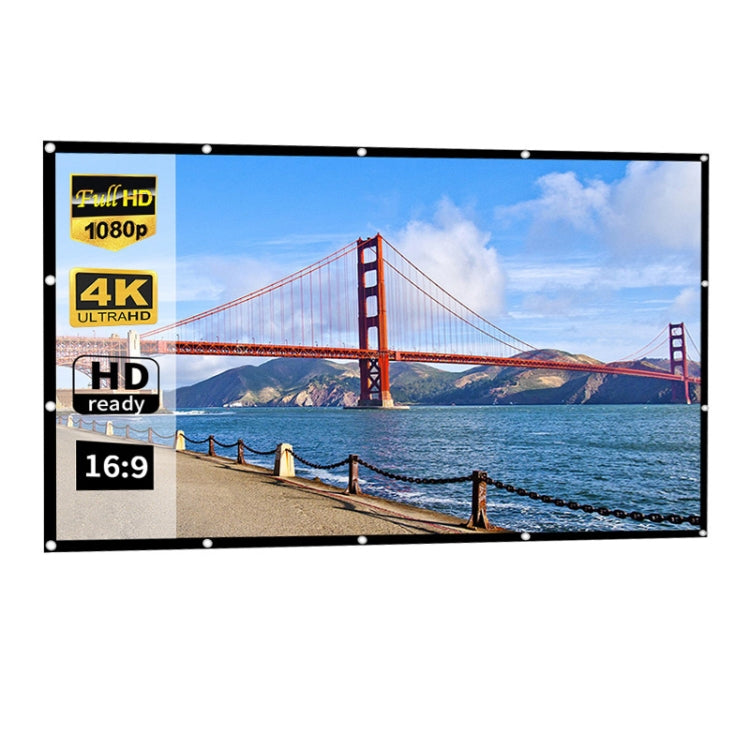 Écran de projection simple pliable en polyester, 60 pouces (16:9) Zone de projection : 132x75cm, 60 pouces (4:3) Zone de projection : 120x90cm, 72 pouces (16:9) Zone de projection : 159x90cm, 72 pouces (4:3) Zone de projection : 146x110cm