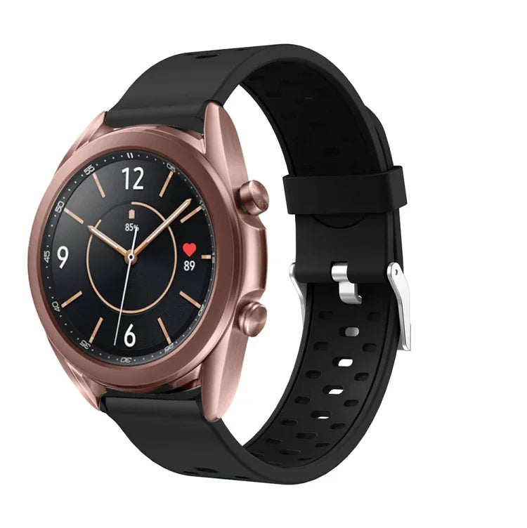 Pour bracelet de remplacement en silicone à trois rangées de trous pour Samsung Galaxy Watch 3 41 mm, pour Samsung Galaxy Watch 3 41 mm