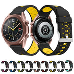 Pour bracelet de remplacement en silicone à trois rangées de trous pour Samsung Galaxy Watch 3 41 mm, pour Samsung Galaxy Watch 3 41 mm