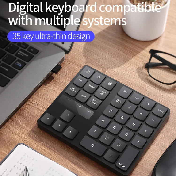 533 35 touches 2.4G Clavier numérique ultra-plat à chargement sans fil