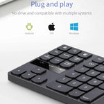 533 35 touches 2.4G Clavier numérique ultra-plat à chargement sans fil