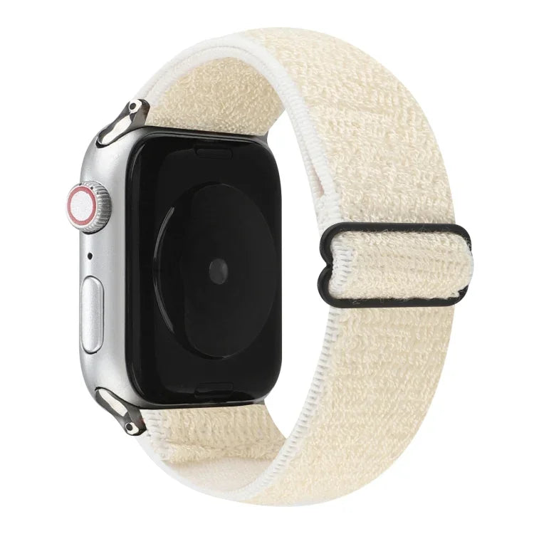 Bracelet en nylon de couleur unie pour Apple Watch Series 6 et SE et 5 et 4 40 mm / 3 et 2 et 1 38 mm, pour Apple Watch Series 7 41 mm / 6 et SE et 5 et 4 40 mm / 3 et 2 et 1 38 mm