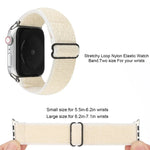 Bracelet en nylon de couleur unie pour Apple Watch Series 6 et SE et 5 et 4 40 mm / 3 et 2 et 1 38 mm, pour Apple Watch Series 7 41 mm / 6 et SE et 5 et 4 40 mm / 3 et 2 et 1 38 mm