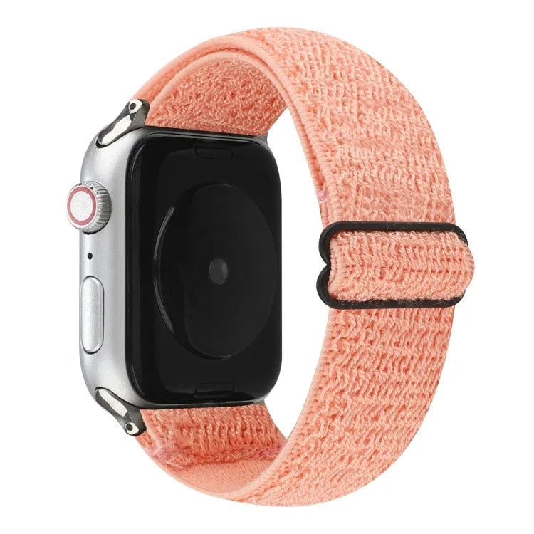 Bracelet en nylon de couleur unie pour Apple Watch Series 6 et SE et 5 et 4 40 mm / 3 et 2 et 1 38 mm, pour Apple Watch Series 7 41 mm / 6 et SE et 5 et 4 40 mm / 3 et 2 et 1 38 mm