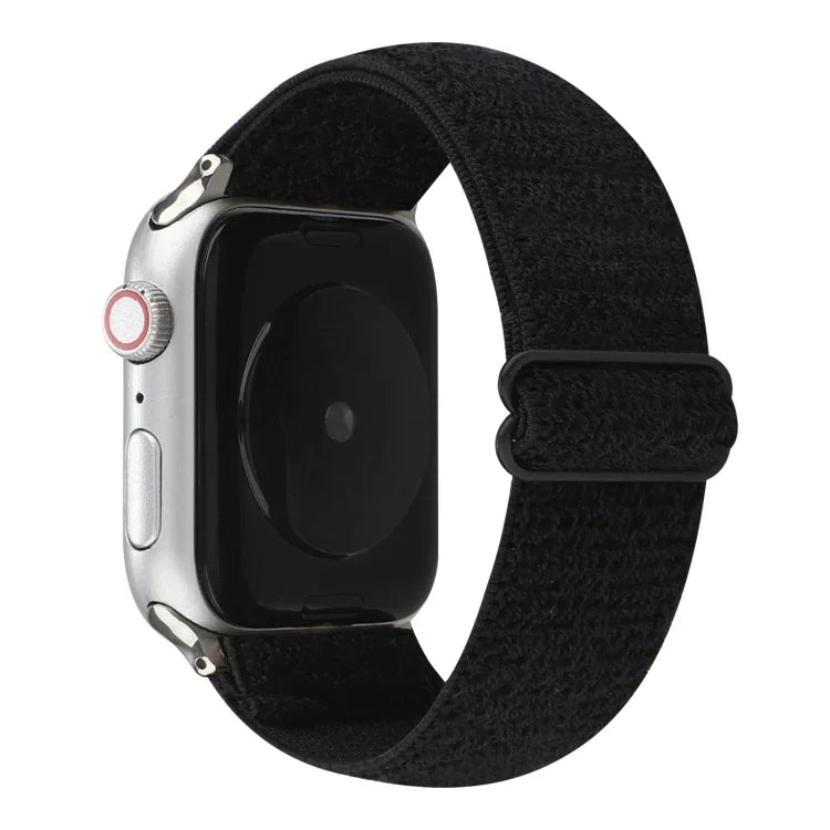 Bracelet en nylon de couleur unie pour Apple Watch Series 6 et SE et 5 et 4 40 mm / 3 et 2 et 1 38 mm, pour Apple Watch Series 7 41 mm / 6 et SE et 5 et 4 40 mm / 3 et 2 et 1 38 mm