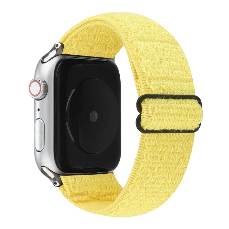 Bracelet en nylon de couleur unie pour Apple Watch Series 6 et SE et 5 et 4 40 mm / 3 et 2 et 1 38 mm, pour Apple Watch Series 7 41 mm / 6 et SE et 5 et 4 40 mm / 3 et 2 et 1 38 mm