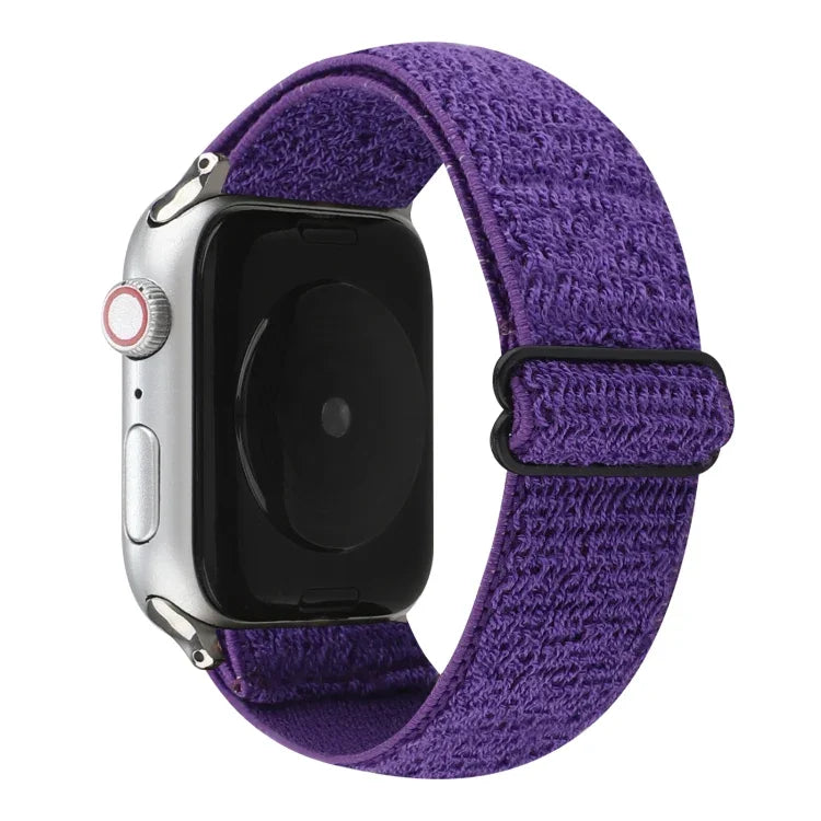 Bracelet en nylon de couleur unie pour Apple Watch Series 6 et SE et 5 et 4 40 mm / 3 et 2 et 1 38 mm, pour Apple Watch Series 7 41 mm / 6 et SE et 5 et 4 40 mm / 3 et 2 et 1 38 mm