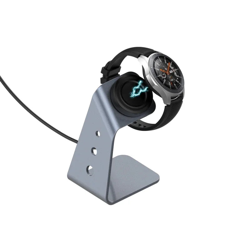 Pour Samsung R800 / Galaxy Watch Support de Chargeur Magnétique Universel en Alliage d'Aluminium avec Protection de Puce, Supporte la Charge Rapide, Pour Samsung R800