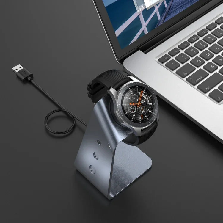 Pour Samsung R800 / Galaxy Watch Support de Chargeur Magnétique Universel en Alliage d'Aluminium avec Protection de Puce, Supporte la Charge Rapide, Pour Samsung R800