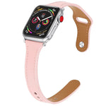 Bracelet de rechange en cuir avec bouton en acier, pour Apple Watch Series 7 41mm / & 6 & SE & 5 & 4 40mm, pour Apple Watch Series 7 45mm / & 6 & SE & 5 & 4 44mm