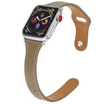 Bracelet de rechange en cuir avec bouton en acier, pour Apple Watch Series 7 41mm / & 6 & SE & 5 & 4 40mm, pour Apple Watch Series 7 45mm / & 6 & SE & 5 & 4 44mm