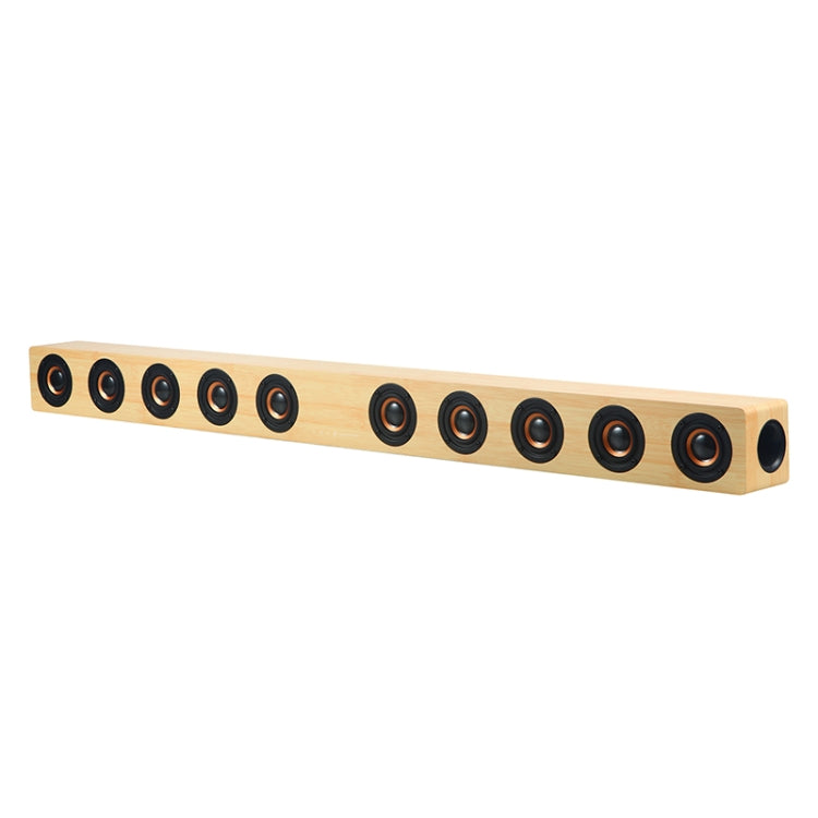 Enceinte Bluetooth 4.2 en Bois avec Subwoofer D90 et Télécommande, Support Carte TF & AUX 3,5mm Coaxial & Fibre Optique & Clé USB, Subwoofer D90+