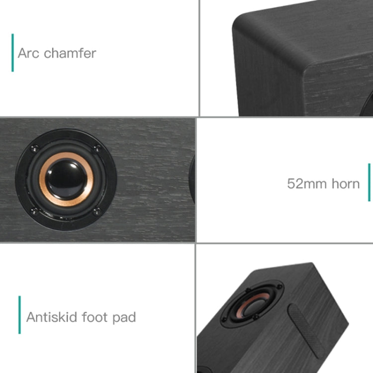 Enceinte Bluetooth 4.2 en Bois avec Subwoofer D90 et Télécommande, Support Carte TF & AUX 3,5mm Coaxial & Fibre Optique & Clé USB, Subwoofer D90+