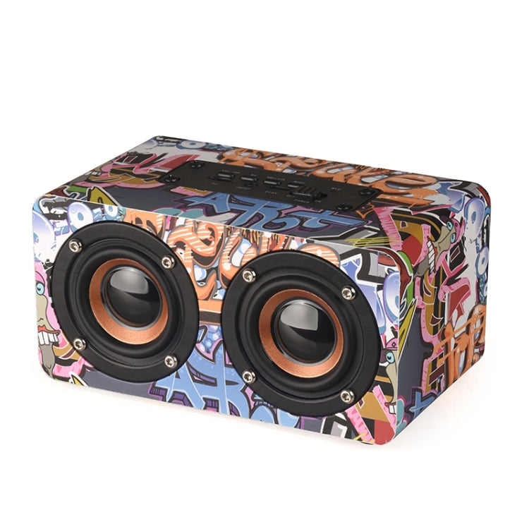 Enceinte Bluetooth 4.2 en Bois avec Subwoofer M5, Support Carte TF & AUX 3,5mm & Radio FM