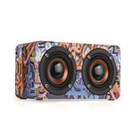 Enceinte Bluetooth 4.2 en Bois avec Subwoofer M5, Support Carte TF & AUX 3,5mm & Radio FM