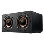 Enceinte Bluetooth 4.2 en Bois avec Subwoofer M5, Support Carte TF & AUX 3,5mm & Radio FM