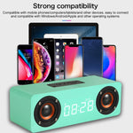 Enceinte Bluetooth 4.2 en Bois avec Subwoofer M5, Support Carte TF & AUX 3,5mm & Radio FM