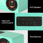 Enceinte Bluetooth 4.2 en Bois avec Subwoofer M5, Support Carte TF & AUX 3,5mm & Radio FM