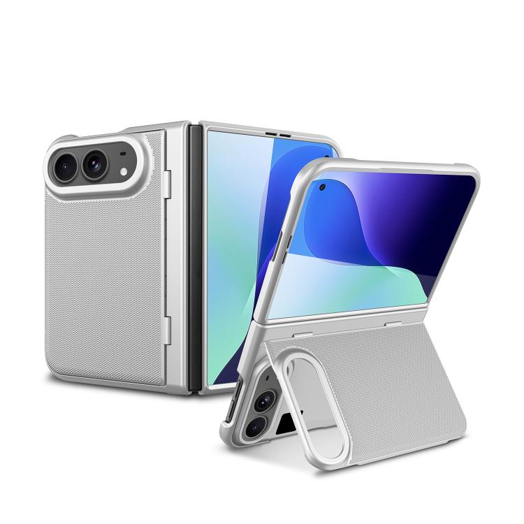 Integrated Flip Cover Holder Spray-Coated Finish Phone Case, For iPhone Duo