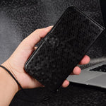 Honeycomb Dot Texture Leather Phone Case, For iPhone Duo