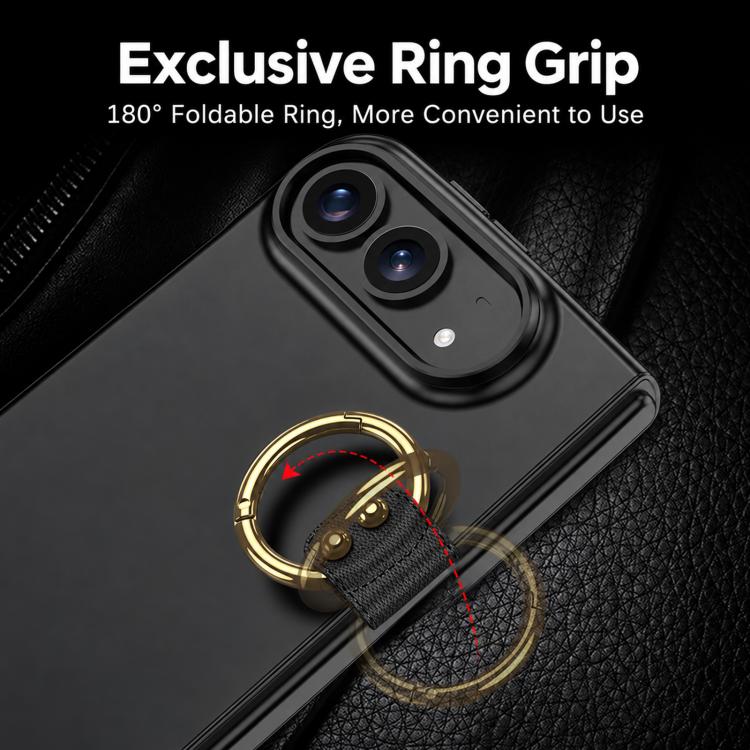 GKK Integrated Ultra-thin PC Full Coverage Phone Case with Ring Holder, For iPhone Duo