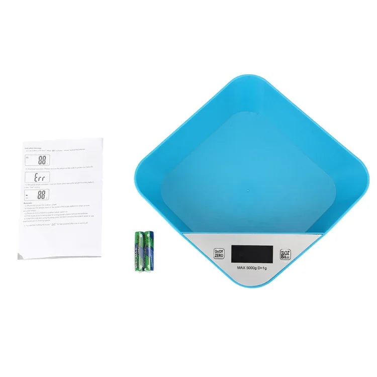 Balance électronique de cuisine LED en forme de bol 5000g x 1g