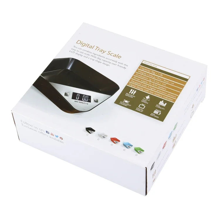 Balance électronique de cuisine LED en forme de bol 5000g x 1g