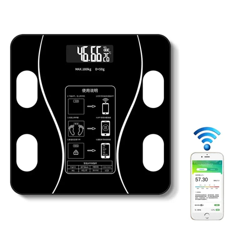 Balance électronique domestique intelligente pour mesure de la masse grasse corporelle, version à piles