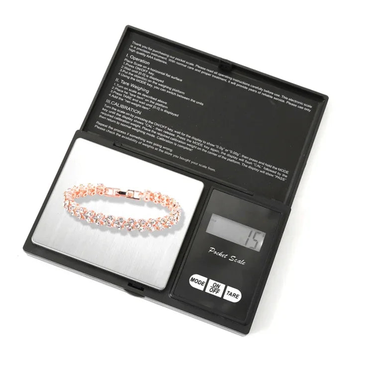 Balance électronique portable MH-8015 de haute précision pour bijoux en diamant et or (0,01g~200g), sans piles, MH-8015 200g