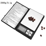 Balance électronique de précision pour bijoux en or et diamants en forme de carnet MH-1108 (0,1g~2000g), piles non incluses, MH-1108 2000g