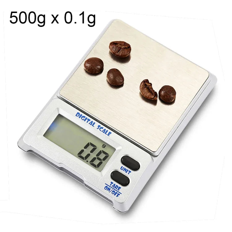 Balance de précision électronique numérique M-18 500 g x 0,1 g pour bijoux avec écran LCD de 1,5 pouce, 500 g/0,1 g