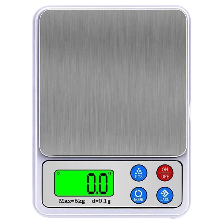 Balance électronique portable de cuisine MH-555 6Kg x 0,1g haute précision avec écran LCD 2,2 pouces, 6000g/0,1g