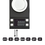 MH-8028 50g x 0,001g Balance de précision numérique électronique portable pour bijoux, diamants, pierres précieuses, avec écran LCD de 1,6 pouces, 50g/0,001g
