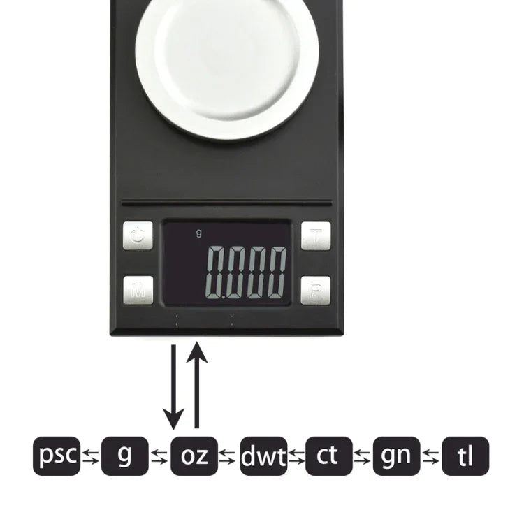 MH-8028 100g x 0.001g Balance de Précision Électronique Numérique Portable pour Bijoux, Diamants, Pierres Précieuses et Carats avec Écran LCD de 1,6 pouces, 100g/0,001g