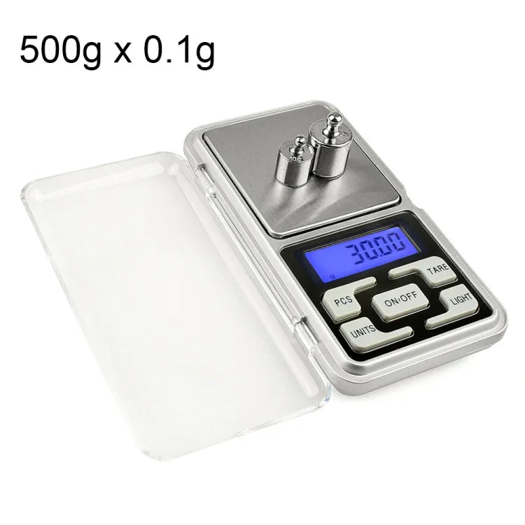 Balance électronique portable de poche MH-100 500g x 0,1g haute précision avec écran LCD 1,6 pouces, 500g/0,1g