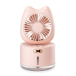 Humidificateur à pulvérisation rechargeable en forme de chat BD-MM1, ventilateur de bureau domestique