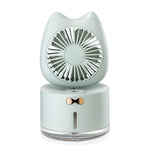 Humidificateur à pulvérisation rechargeable en forme de chat BD-MM1, ventilateur de bureau domestique
