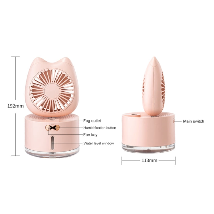 Humidificateur à pulvérisation rechargeable en forme de chat BD-MM1, ventilateur de bureau domestique