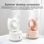 Humidificateur à pulvérisation rechargeable en forme de chat BD-MM1, ventilateur de bureau domestique