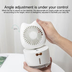 Humidificateur à pulvérisation rechargeable en forme de chat BD-MM1, ventilateur de bureau domestique