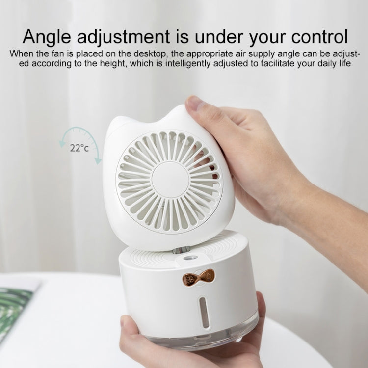 Humidificateur à pulvérisation rechargeable en forme de chat BD-MM1, ventilateur de bureau domestique