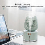 Humidificateur à pulvérisation rechargeable en forme de chat BD-MM1, ventilateur de bureau domestique