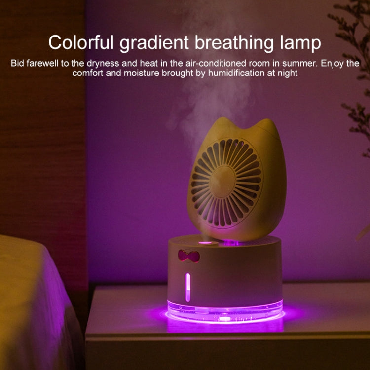 Humidificateur à pulvérisation rechargeable en forme de chat BD-MM1, ventilateur de bureau domestique