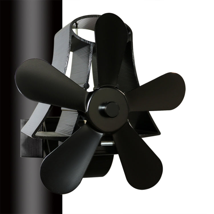 Ventilateur de poêle à bois à 5 pales en aluminium haute température alimenté par la chaleur YL-106, YL-106 (Argent), YL-106 (Blanc), YL-106 (Noir), YL-106 (Bronze), YL-106 (Gris), YL-106 (Or), YL-106 (Rouge Rose)