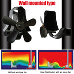 Ventilateur de poêle à bois à 5 pales en aluminium haute température alimenté par la chaleur YL-106, YL-106 (Argent), YL-106 (Blanc), YL-106 (Noir), YL-106 (Bronze), YL-106 (Gris), YL-106 (Or), YL-106 (Rouge Rose)